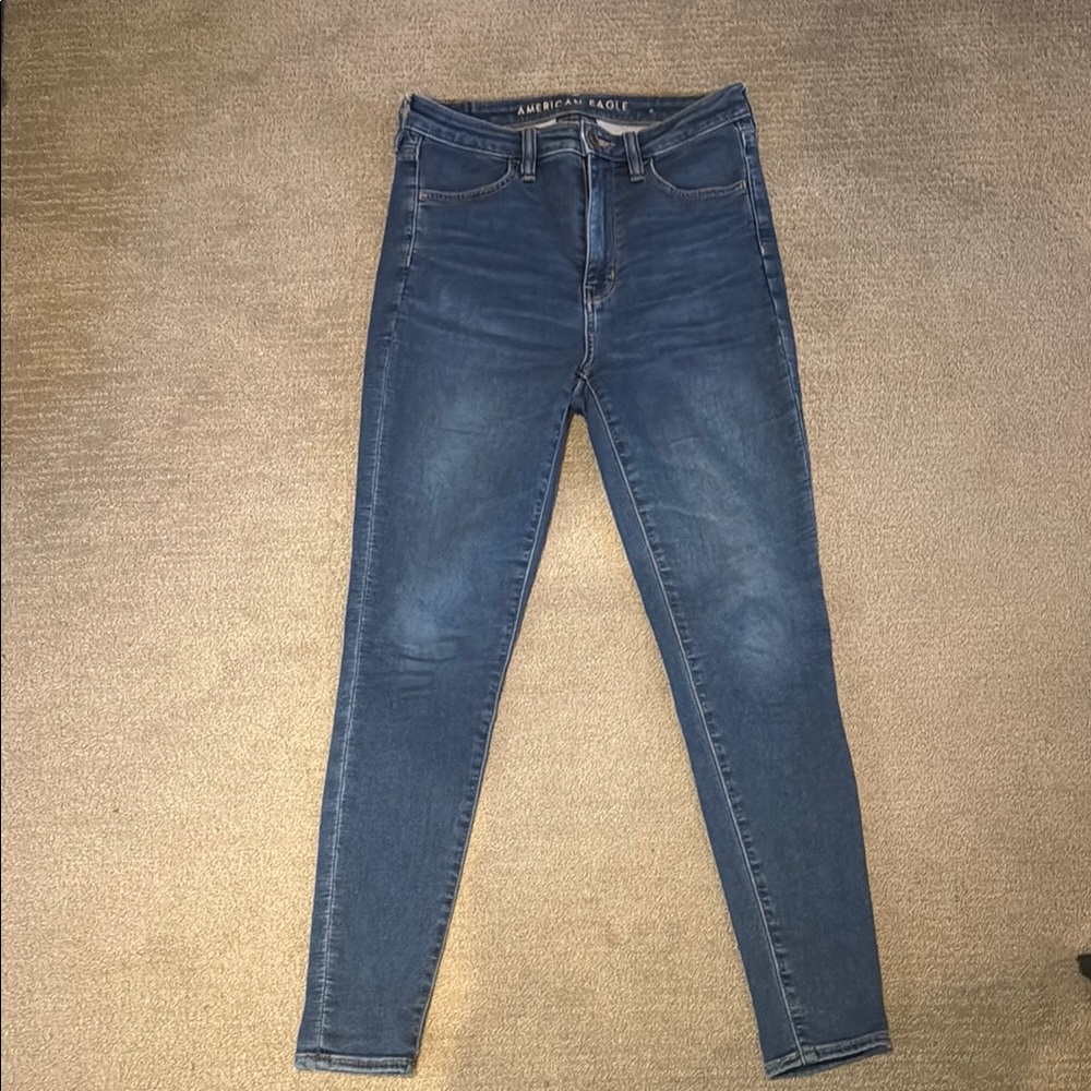 American Eagle Outfitters Women's Dark Blue Skinny Jeans
